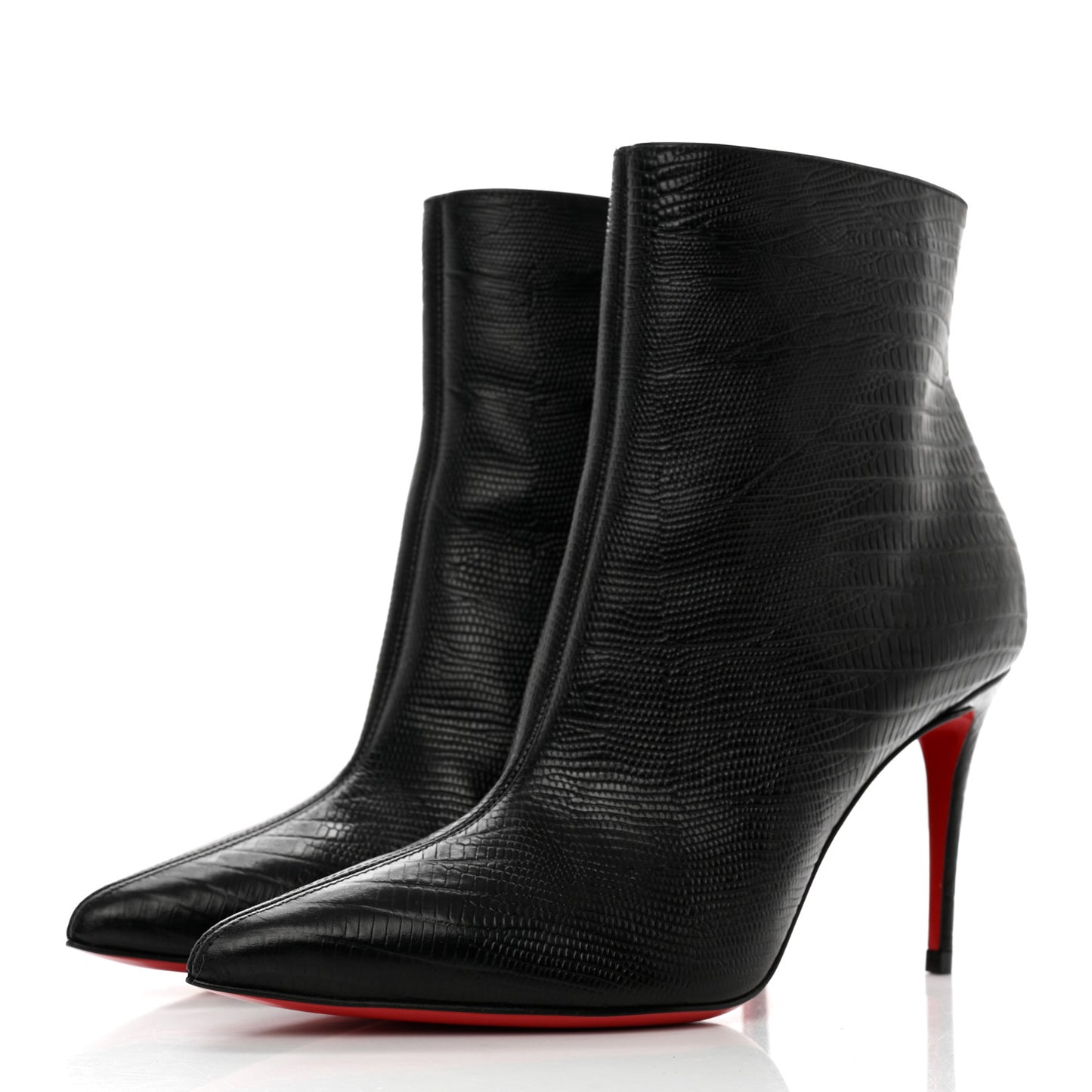 Calfskin Lizard Embossed So Kate Booty 85 Ankle Boots 36 Black
