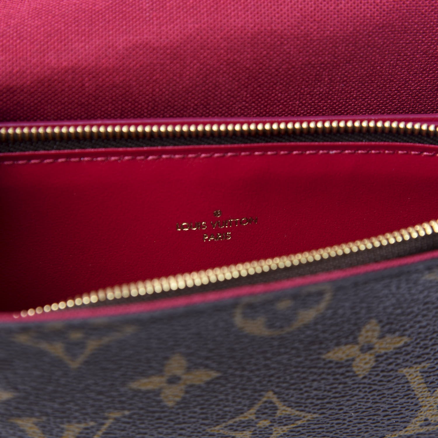 Louis Vuitton Monogram Pochette Felicie Chain Wallet Fuchsia 8 of 10