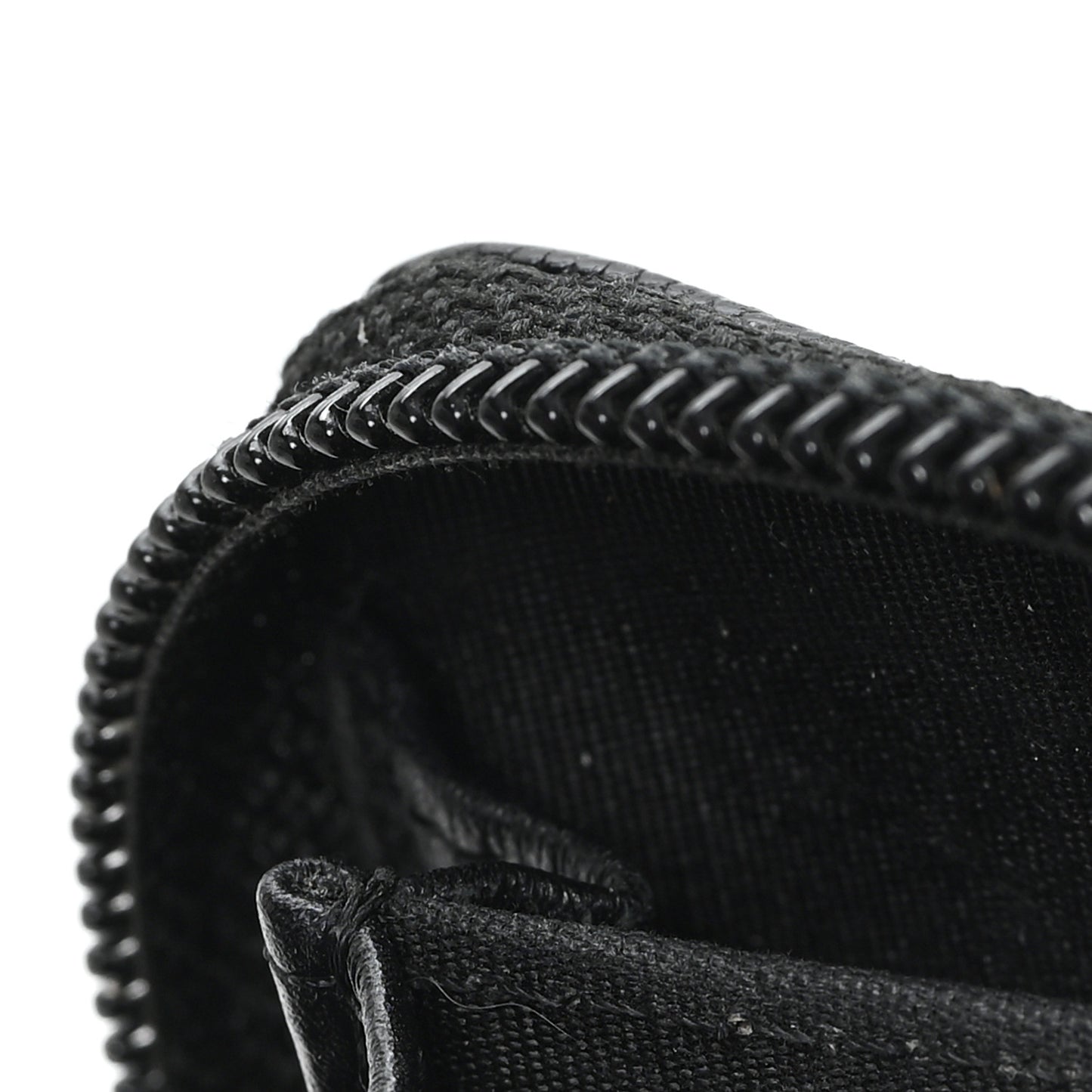 Caviar Quilted Boy Zip Around Coin Purse Wallet Black