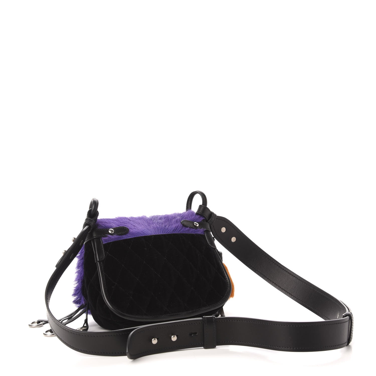 Prada Calf Hair Velluto Corsaire Antic Crossbody Bag Giacinto Black 3 of 9
