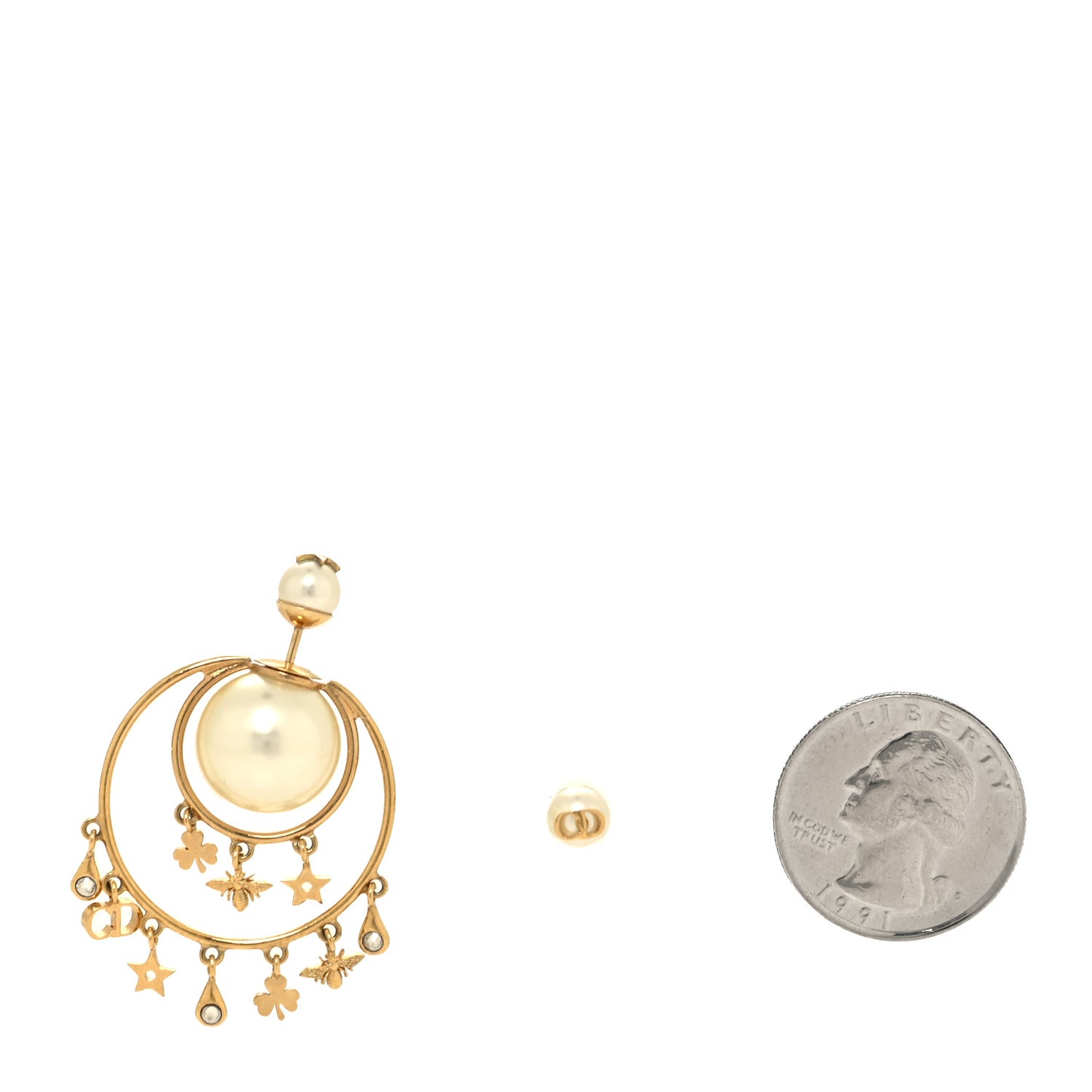 Pearl Mise En Dior Tribal Hoop Earrings