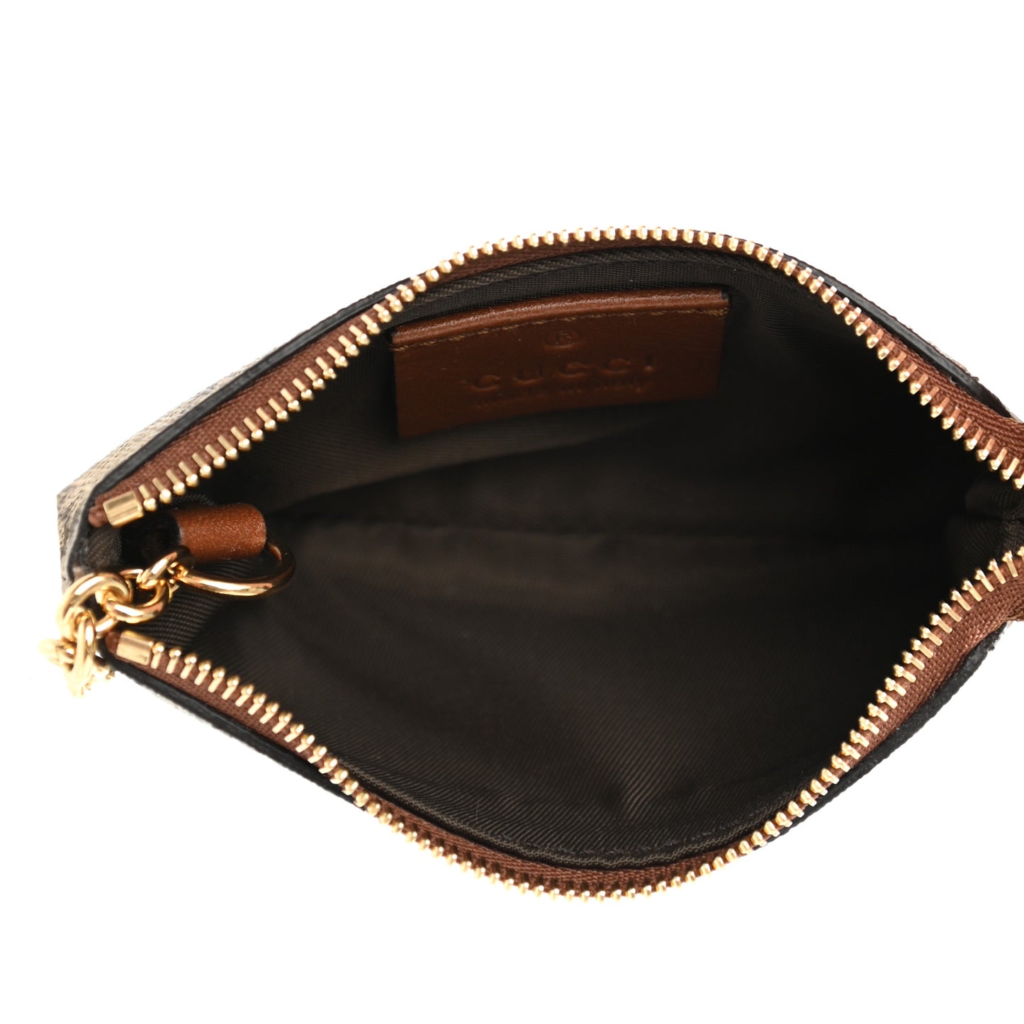 GG Supreme Monogram Key Case Beige Ebony Cuir
