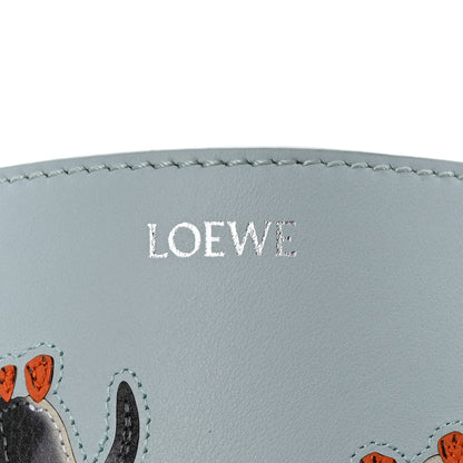 Loewe X SUNA FUJITA Shiny Calfskin Penguin Mini Puzzle Fold Tote Blue Iceberg 6 of 12