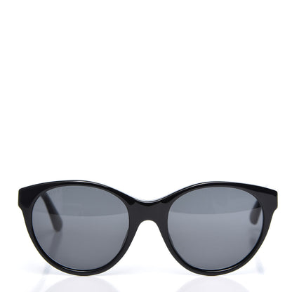 Gucci Round Frame Crystal Sunglasses GG 0419S Black 2 of 8