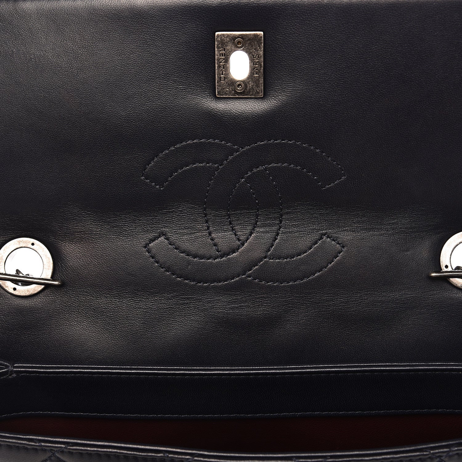 Chanel Lambskin Quilted Medium Trendy CC Flap Navy Blue 8 of 15