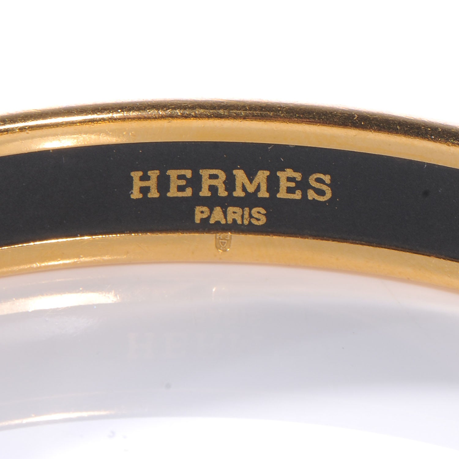 Hermes Enamel Printed Narrow Canoe Bracelet 65 3 of 5