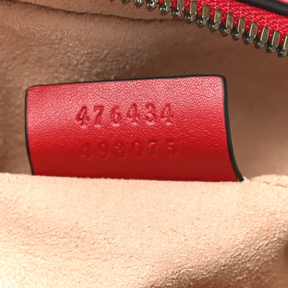 Gucci Calfskin Matelasse GG Marmont Belt Bag 75 30 Hibiscus Red 10 of 14