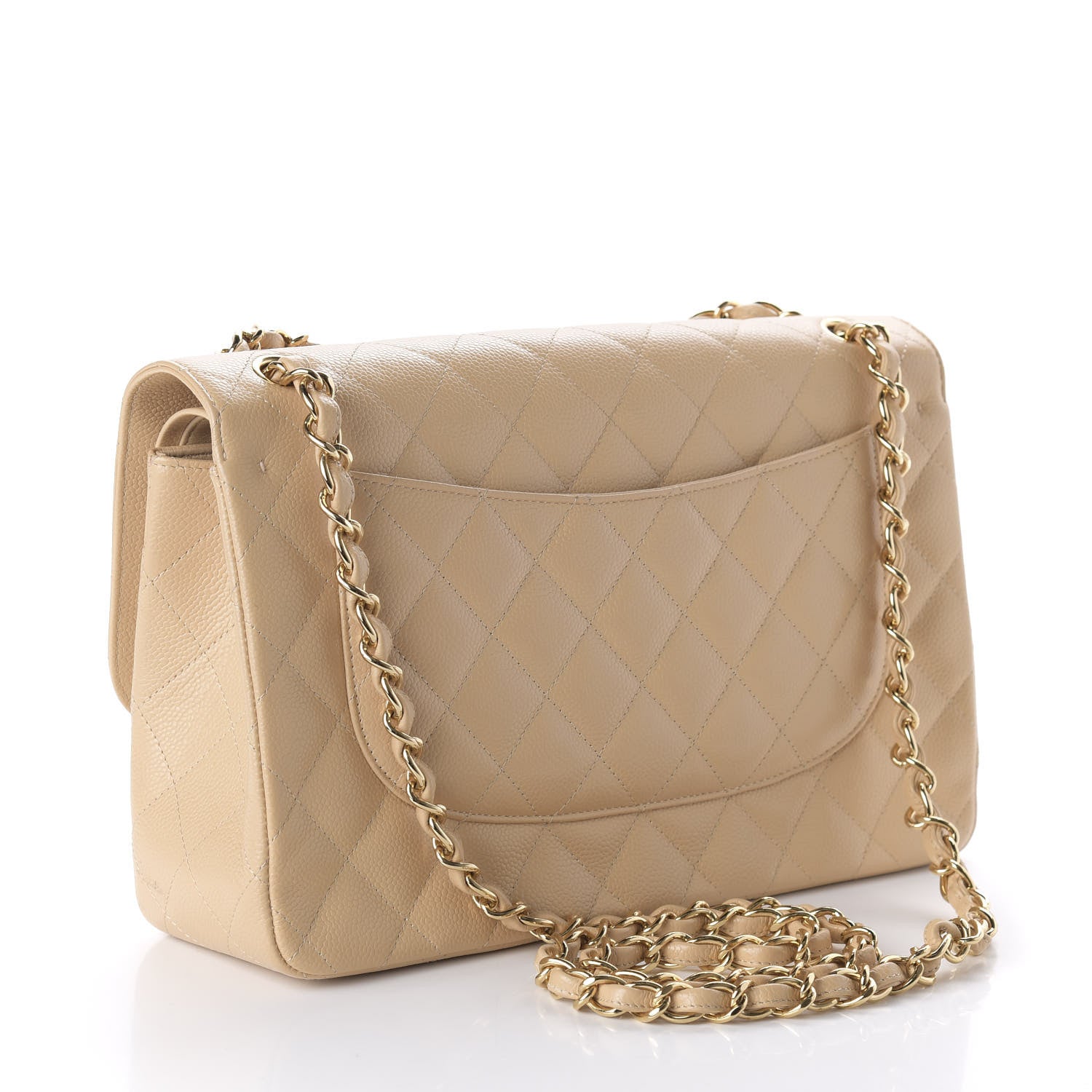 Chanel Caviar Quilted Jumbo Double Flap Beige Clair 3 of 11