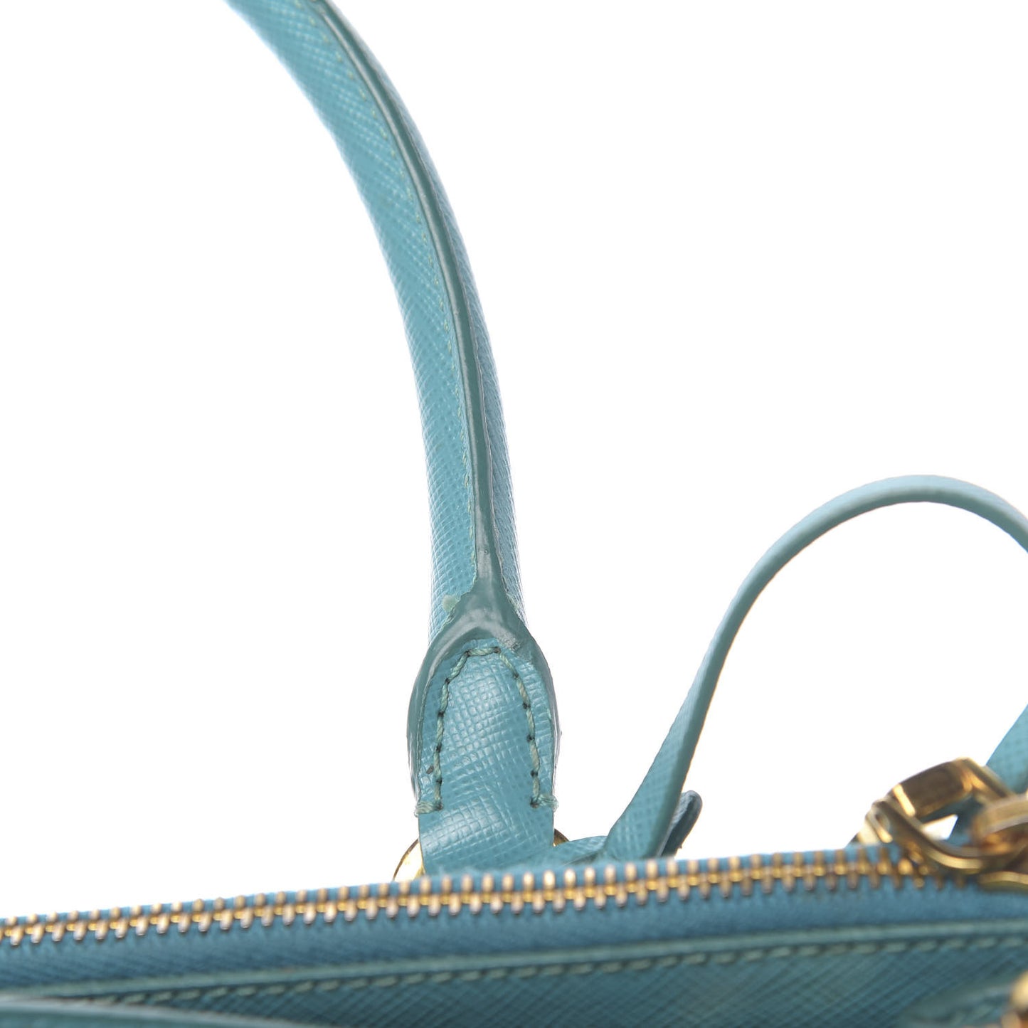 Saffiano Medium Galleria Double Zip Tote Turchese
