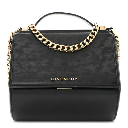 Givenchy Textured Calfskin Mini Pandora Box Chain Crossbody Bag Black 1 of 11