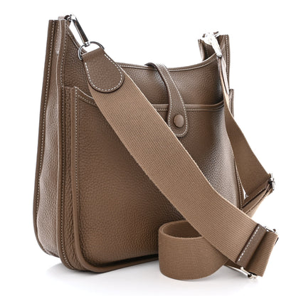 Hermes Taurillon Clemence Evelyne III PM Etoupe 3 of 11