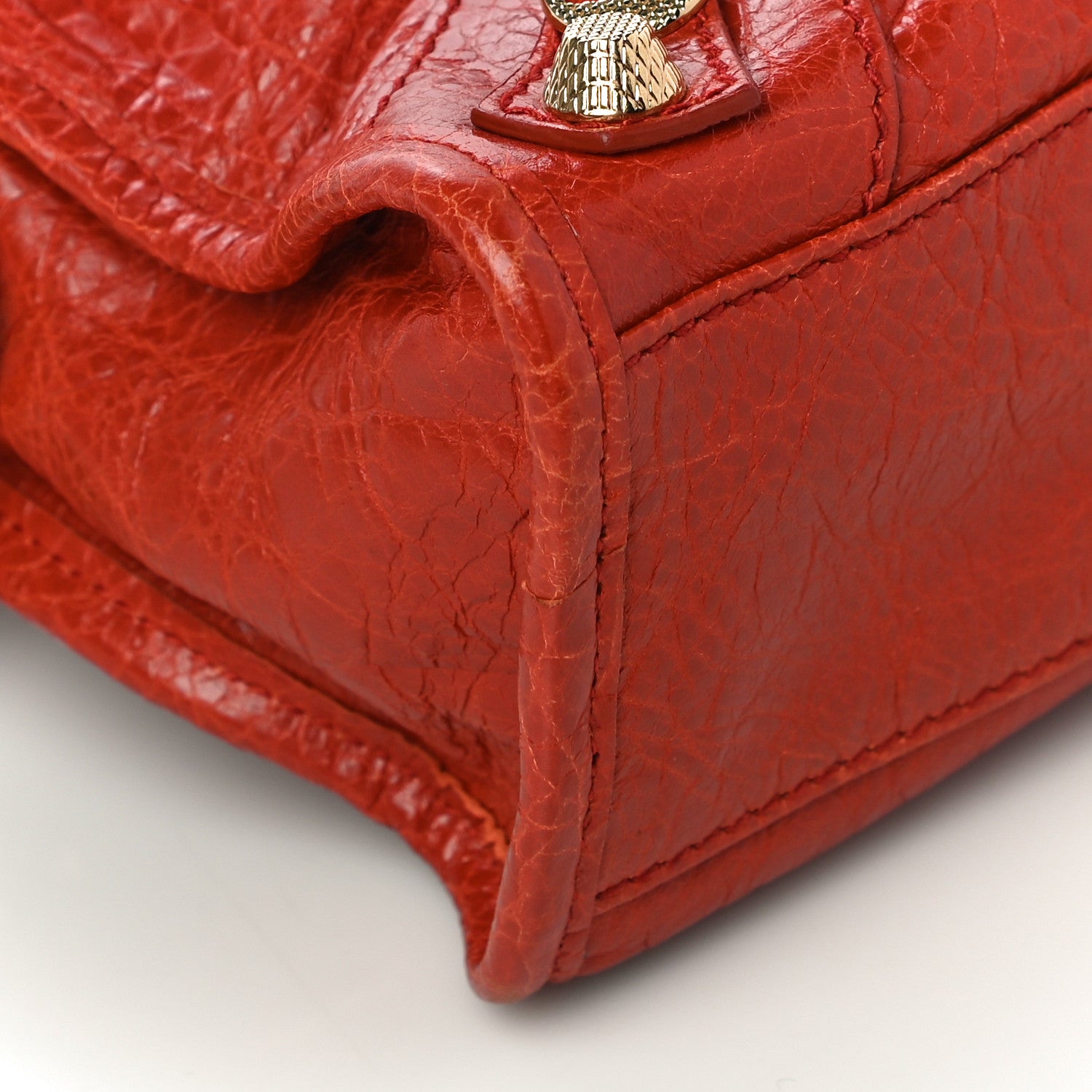 Balenciaga Agneau Giant 12 Gold Hardware Mini City Rouge Ambre 8 of 9