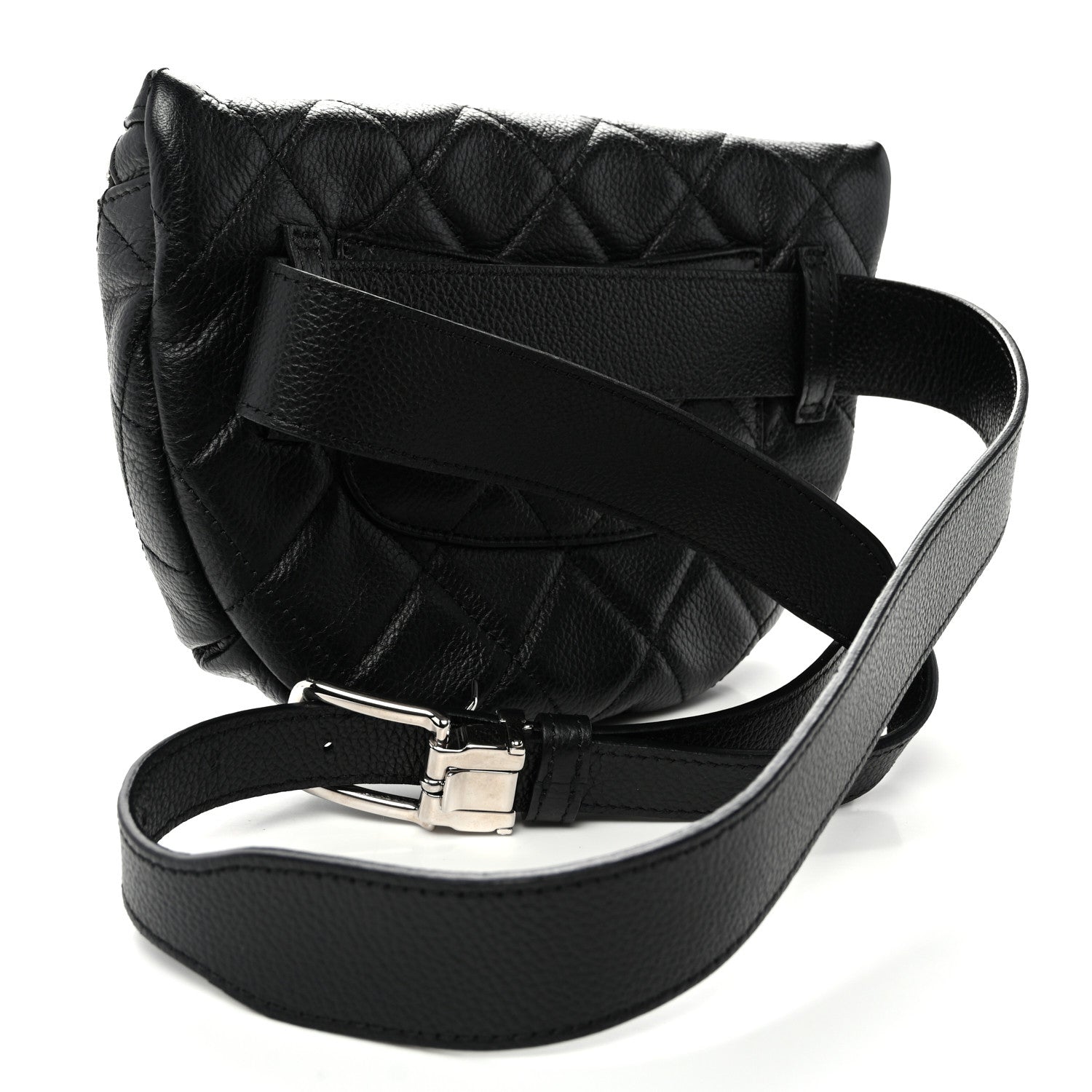 Chanel Grained Calfskin Quilted Waist Belt Bag Black 3 of 10