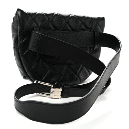 Chanel Grained Calfskin Quilted Waist Belt Bag Black 3 of 10