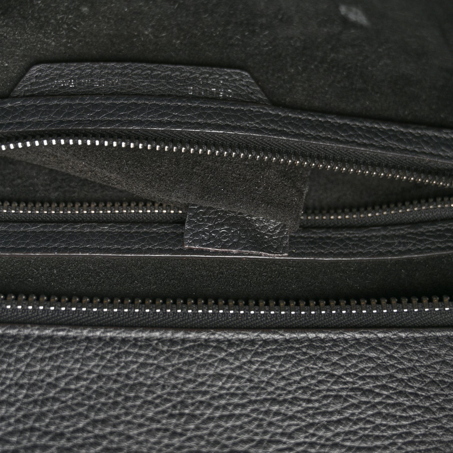 Drummed Calfskin Mini Luggage Black