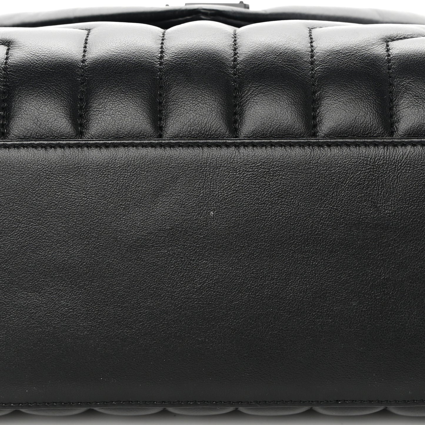 Calfskin Y Quilted Monogram Monochrome Medium Loulou Chain Satchel Black