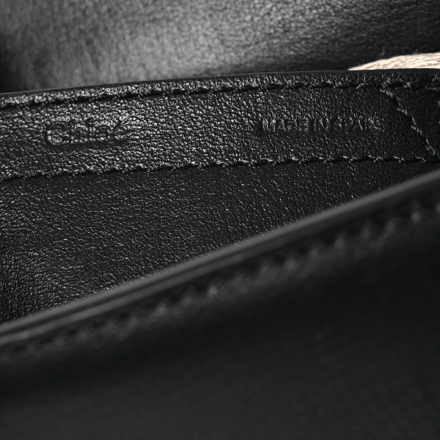 Grained Calfskin Embroidered Star Small Marcie Saddle Bag Black