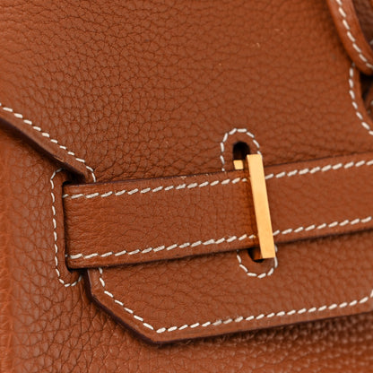 Hermes Taurillon Clemence Birkin 35 Gold 14 of 17