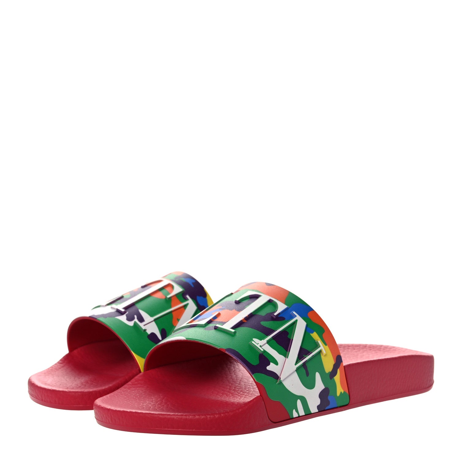 Valentino Garavani Rubber Mens VLTN Pool Slide Sandals 40 Blossom 3 of 9