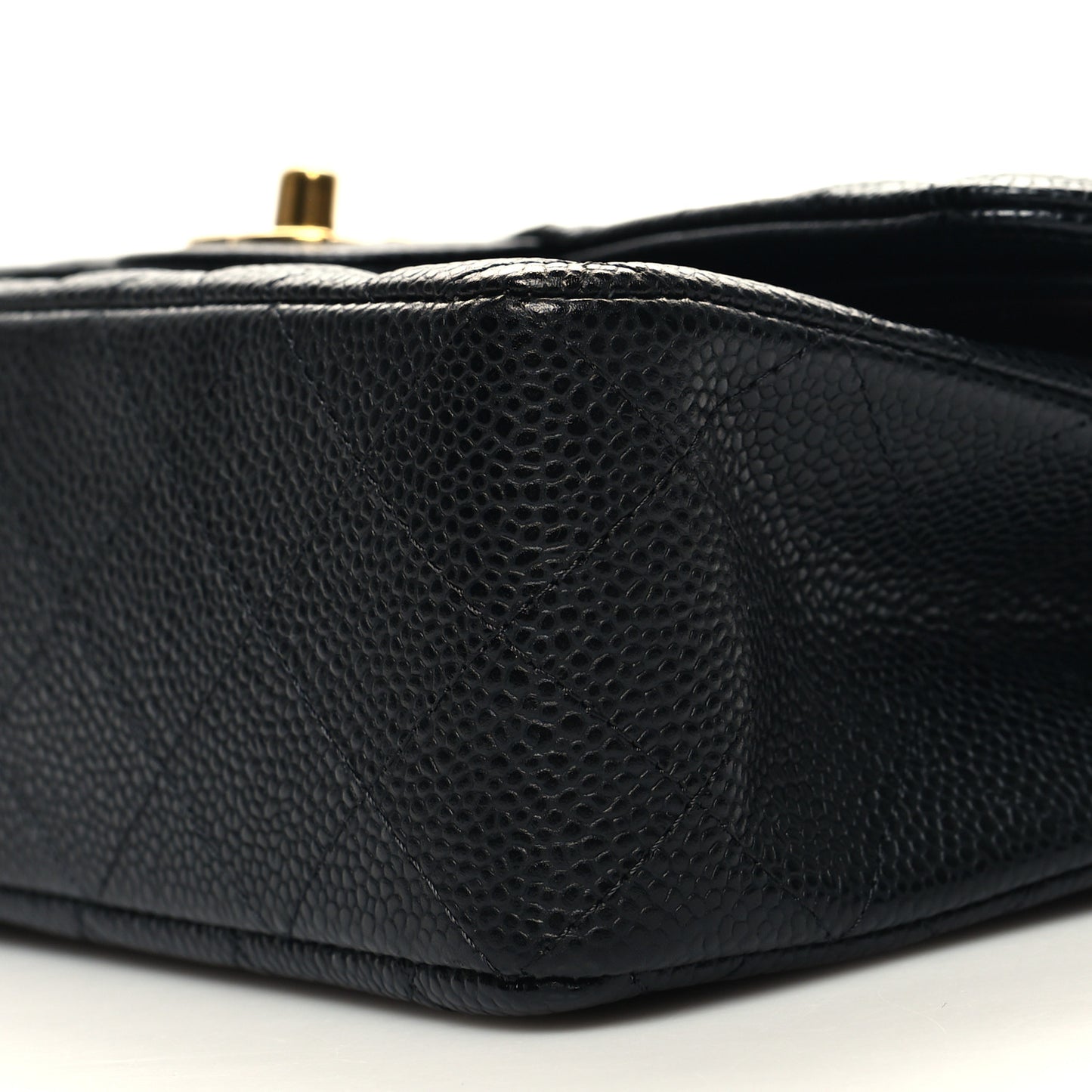 Caviar Quilted Small Double Flap Black