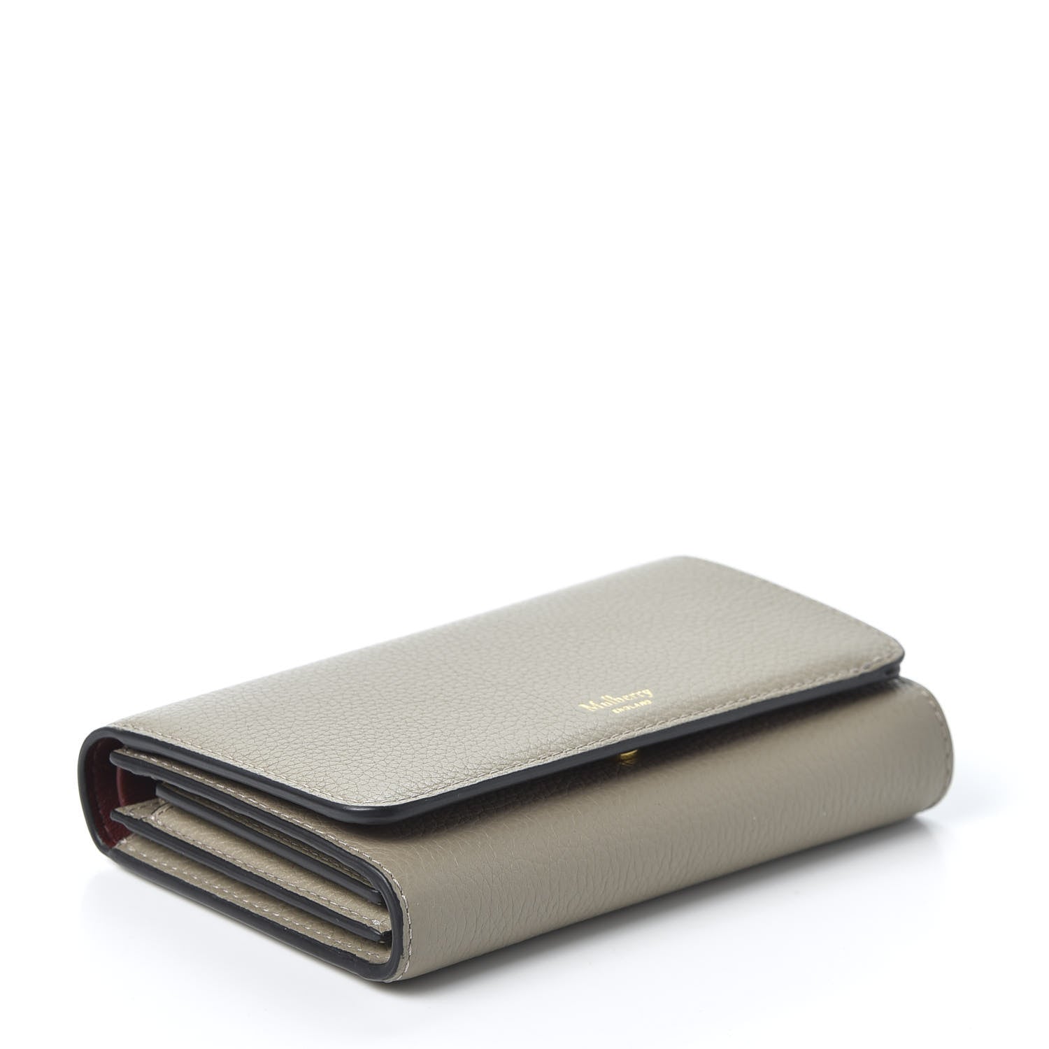 Mulberry Small Classic Grain Medium Continental French Wallet Solid Grey 3 of 9