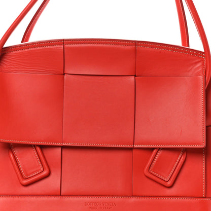 Bottega Veneta French Calfskin Maxi Intrecciato Medium Arco Red 7 of 9