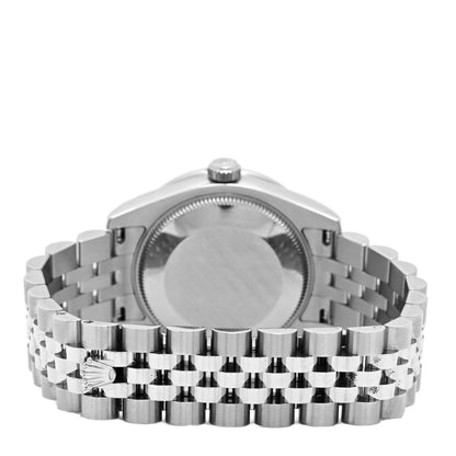 Rolex Stainless Steel 18K White Gold Diamond Mother of Pearl 31mm Oyster Perpetual Datejust Watch 178384 3 of 4