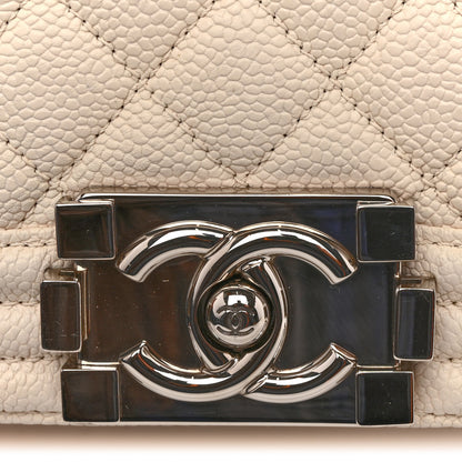 Chanel Caviar Quilted Small Boy Flap White 11 of 12