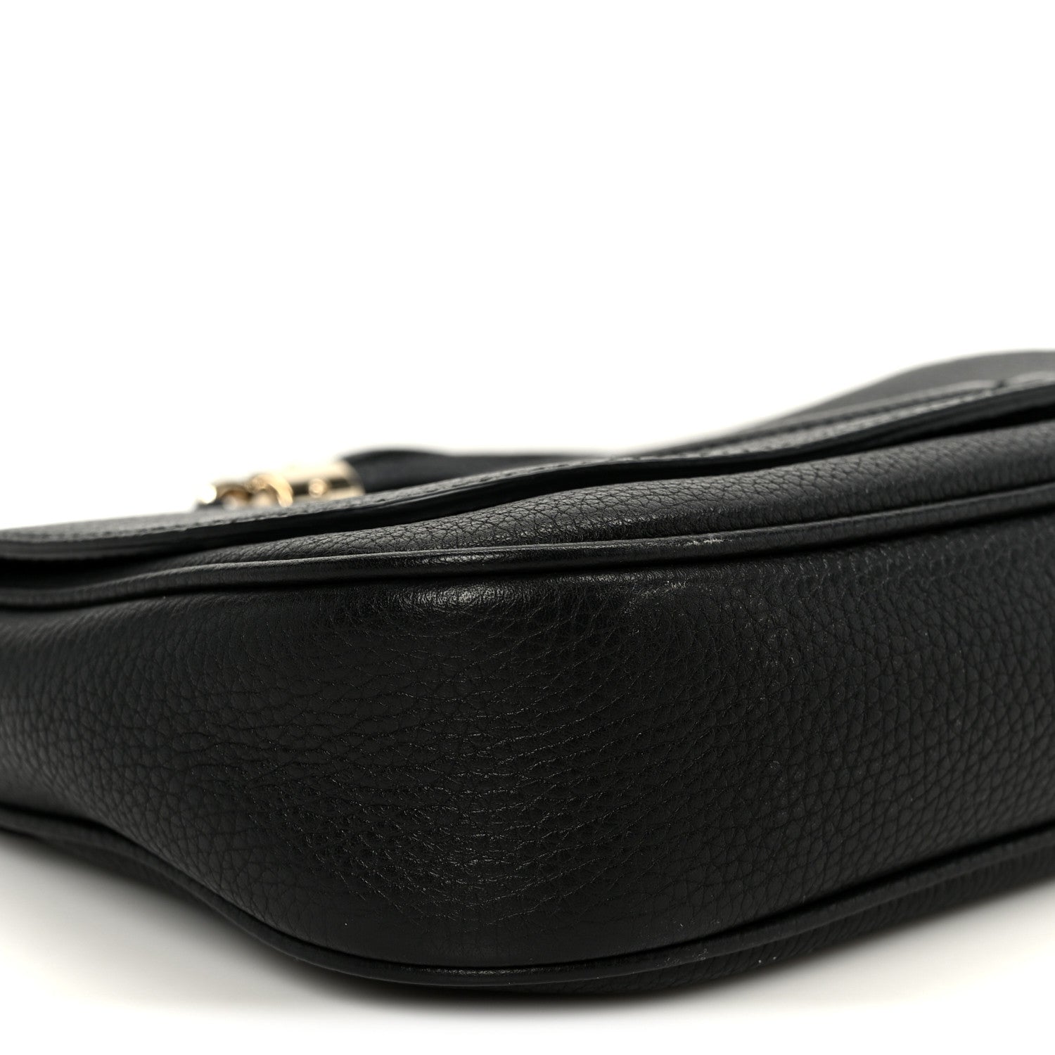 Gucci Pebbled Calfskin Medium Soho Flap Crossbody Black 10 of 11