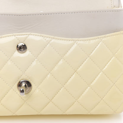 Chanel Patent Quilted Medium Double Flap Dark White 8 of 15