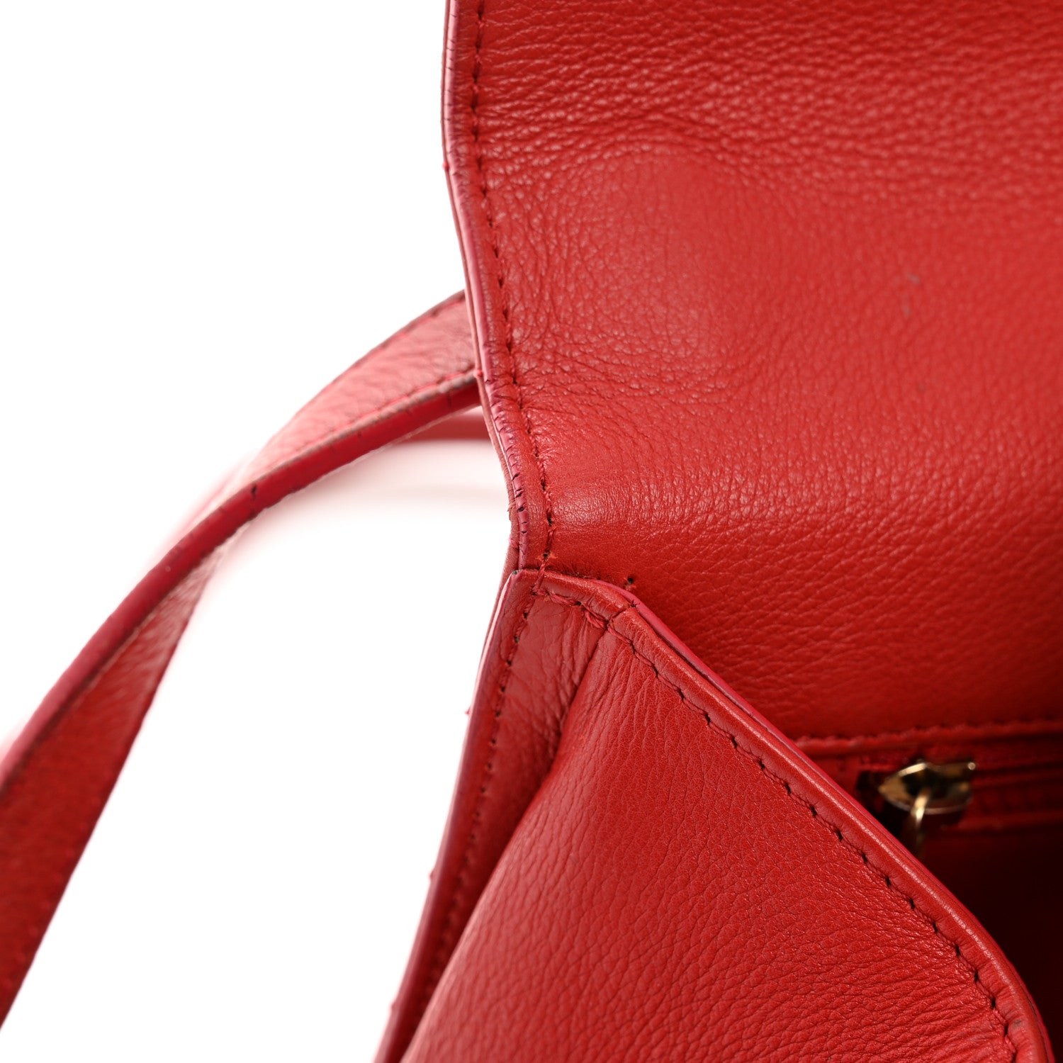 Chanel Calfskin Chevron Quilted Casual Trip Flap Red 12 of 14