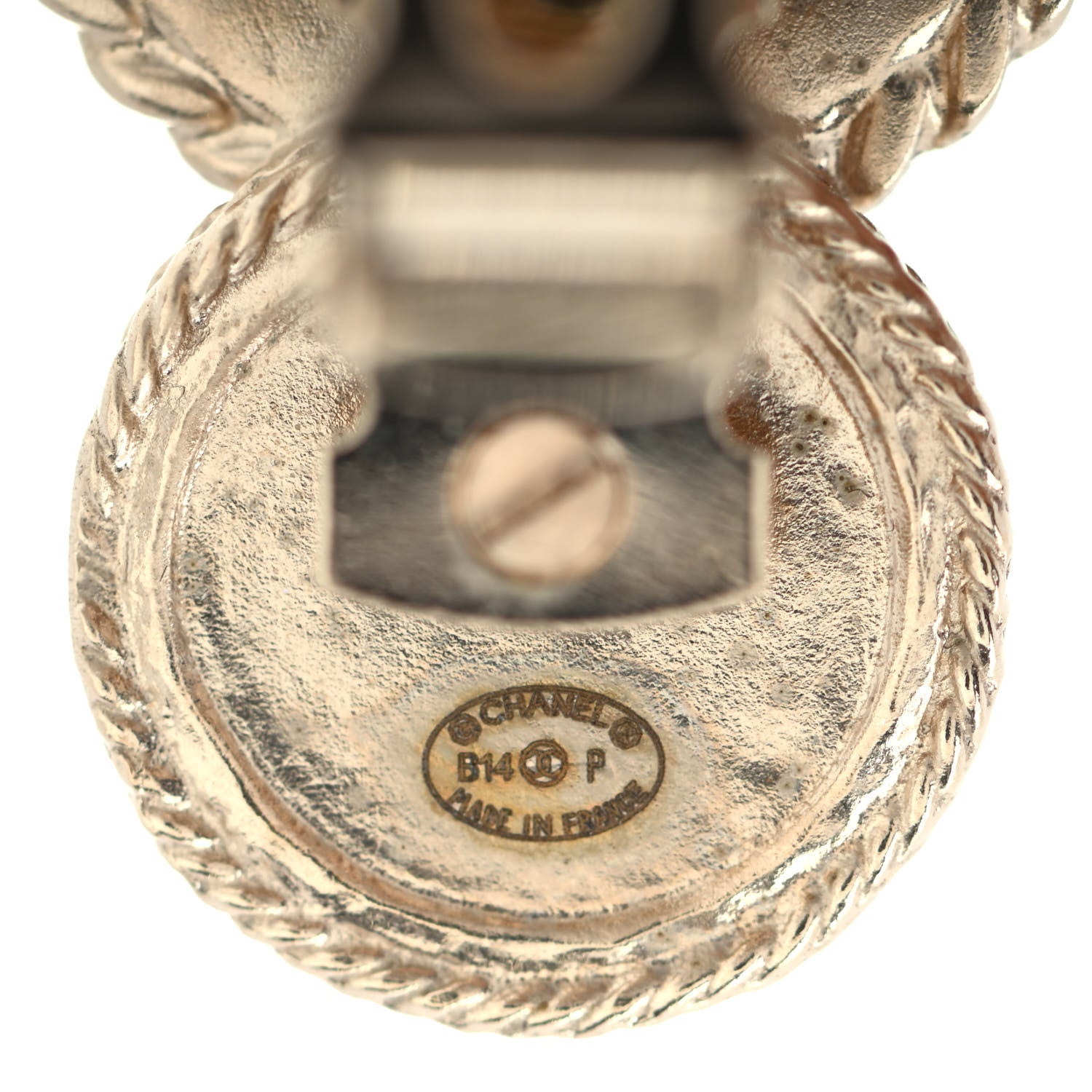 Chanel Medallion Coco Hair Clip Barrette Gold 4 of 5