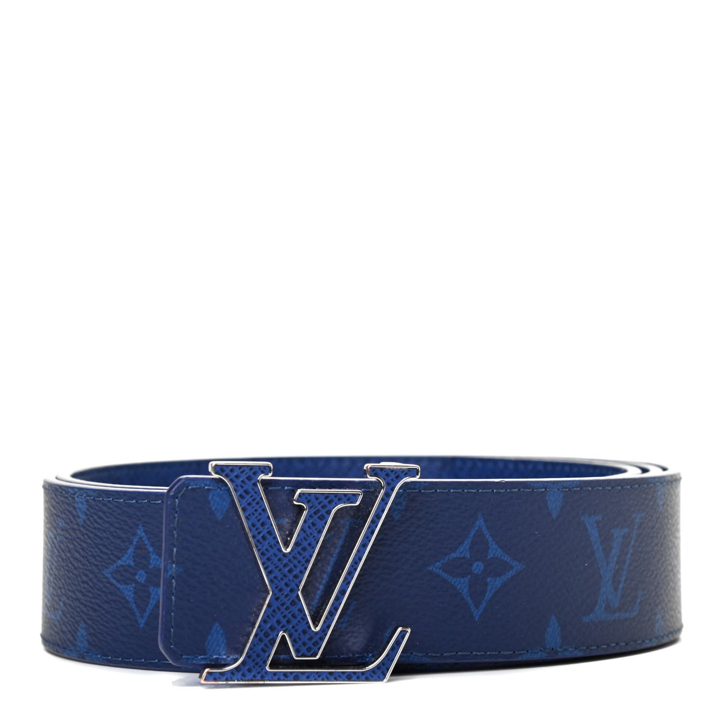 Monogram 40mm Reversible LV Initiales Belt 100 40 Cobalt Blue