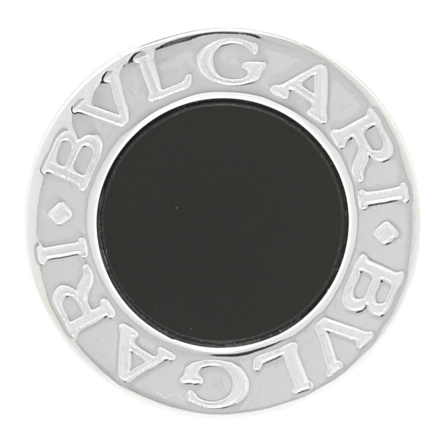 18K White Gold Black Onyx BVLGARI BVLGARI Single Stud Earring