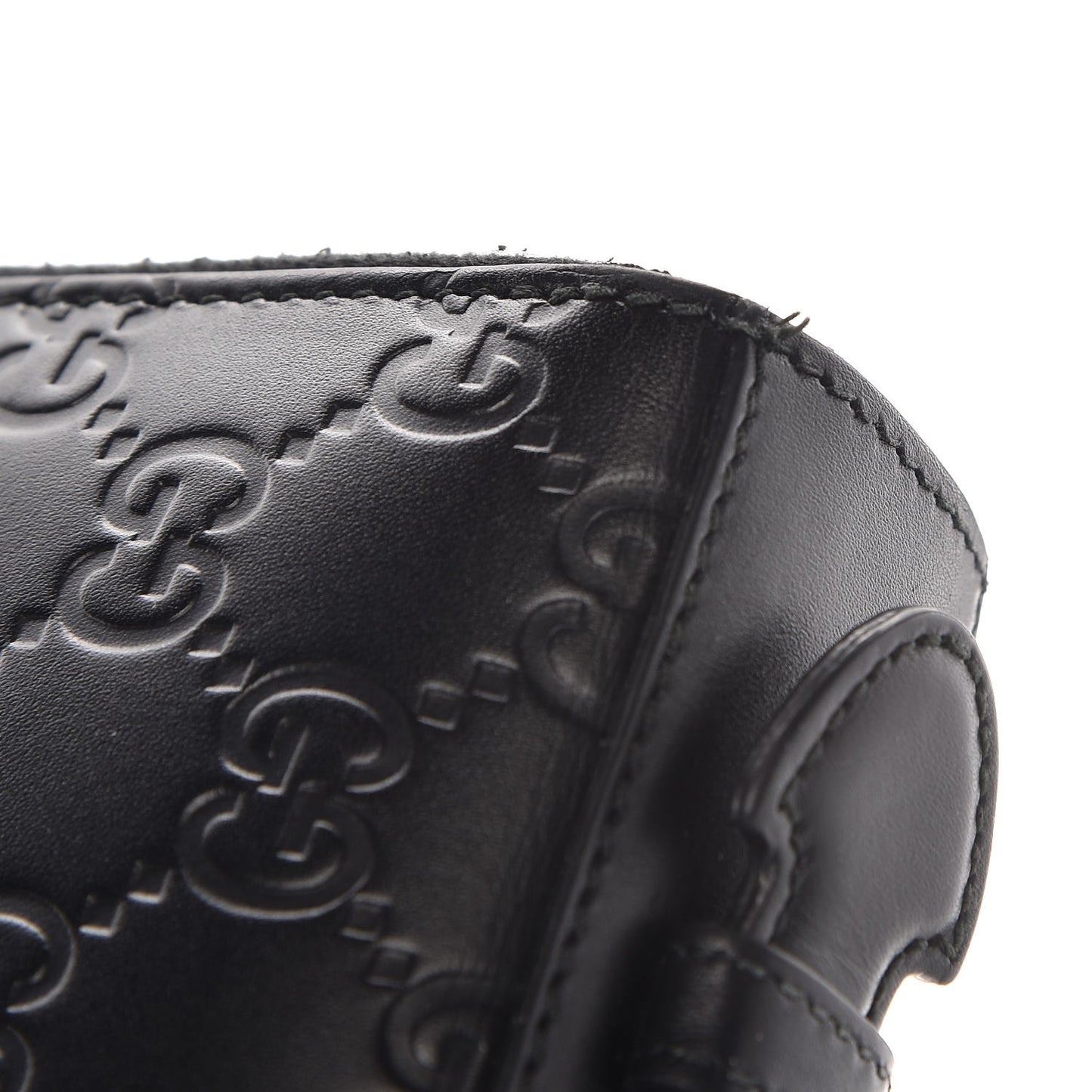 Guccissima Signature Travel Document Case Black