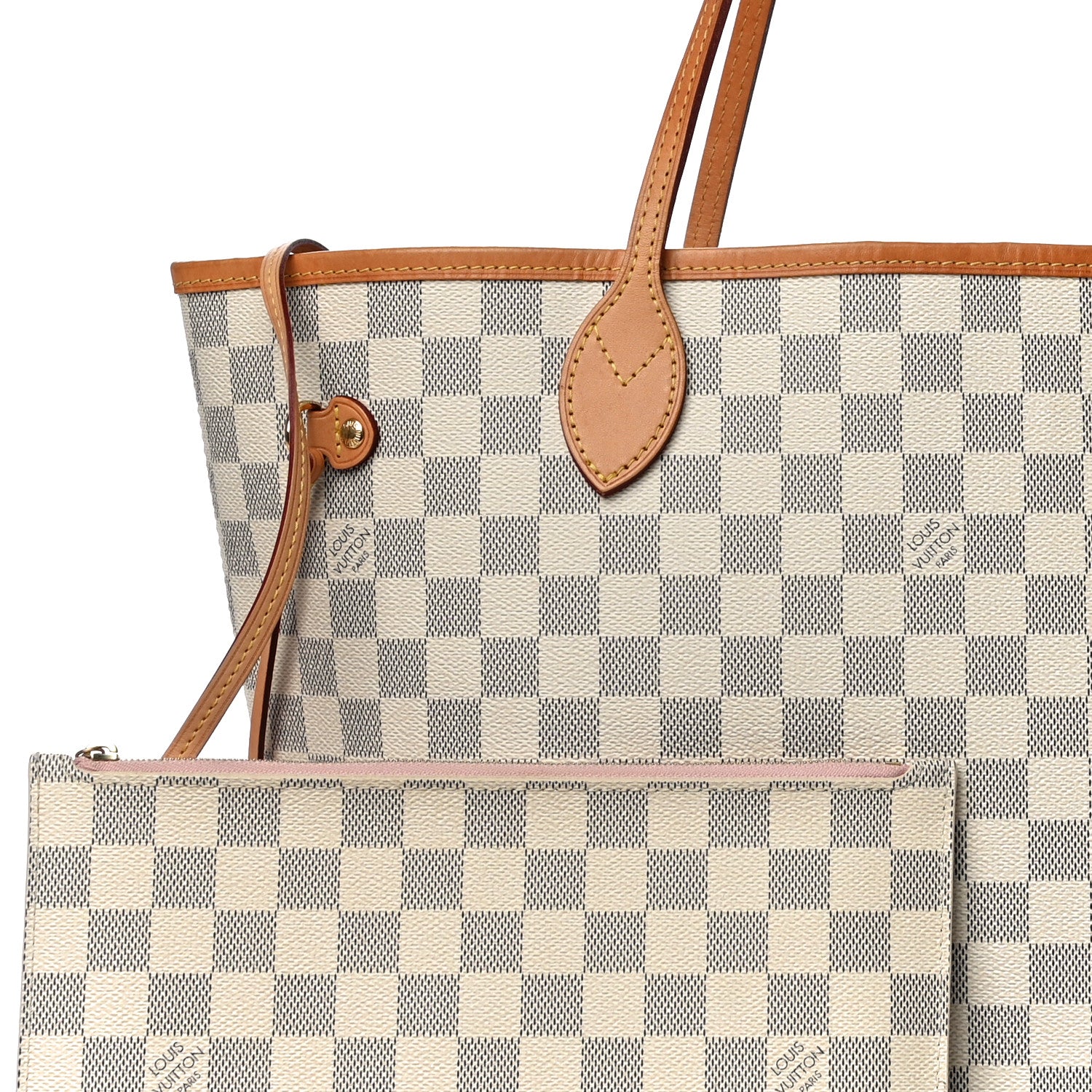 Louis Vuitton Damier Azur Neo Neverfull MM Rose Ballerine 8 of 16