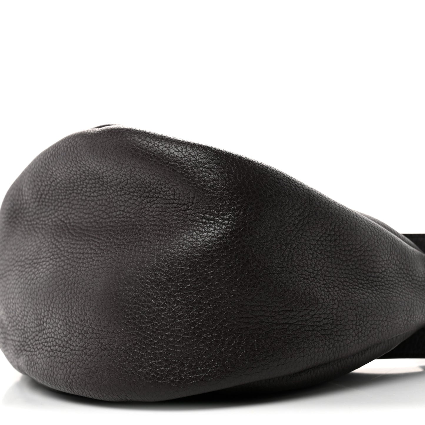 Grained Calfskin Large Slouchy Banana Bag Brunette
