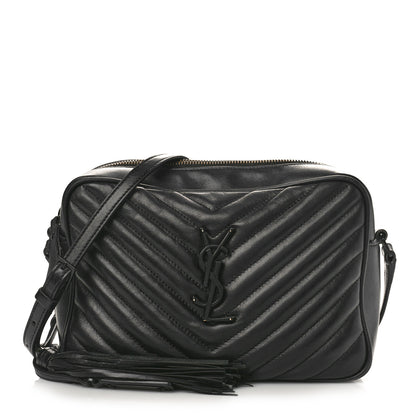 Saint Laurent Calfskin Matelasse Monogram Monochrome Lou Camera Bag Black 1 of 11