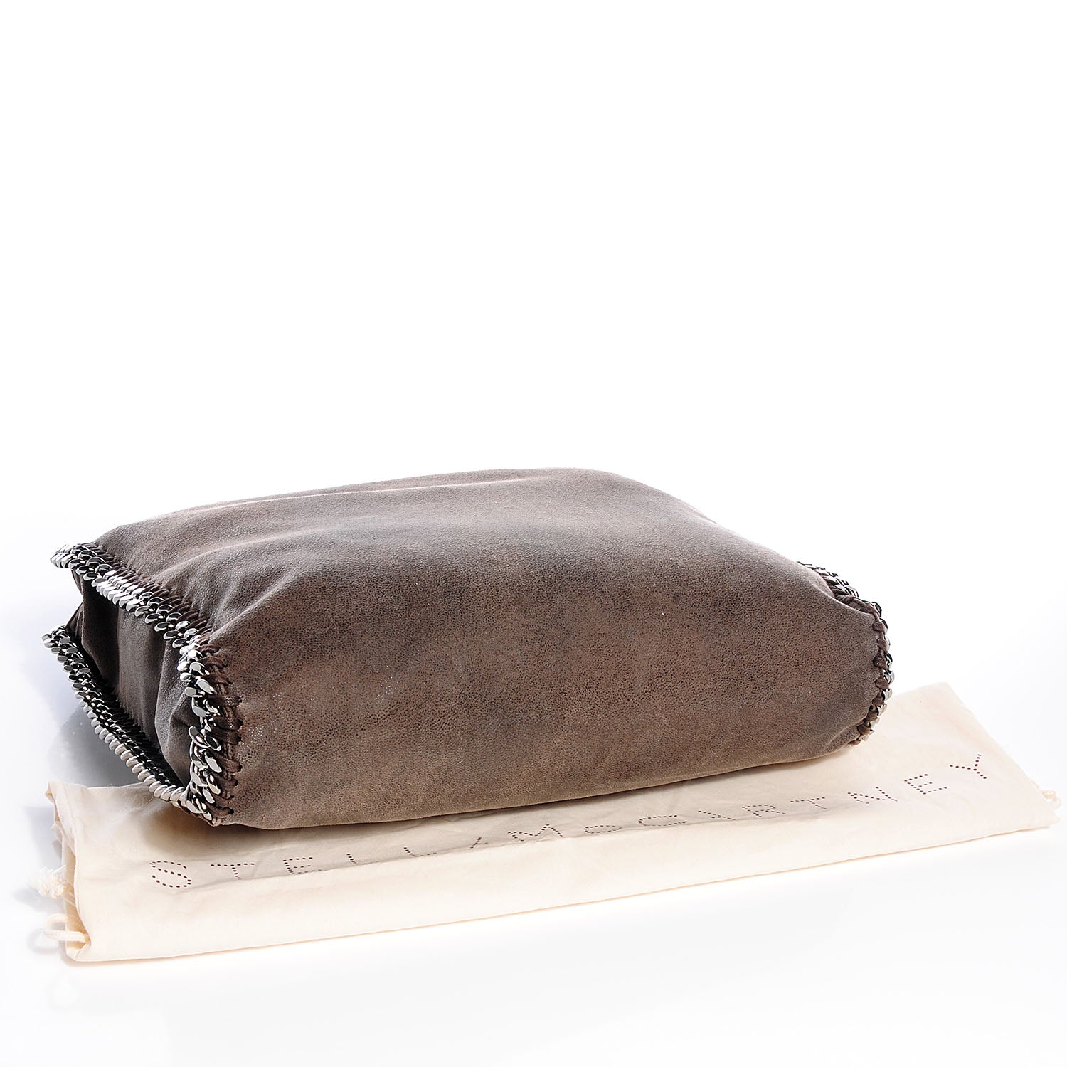 Stella McCartney Faux Leather Shaggy Deer Small Falabella Tote Brown 4 of 7