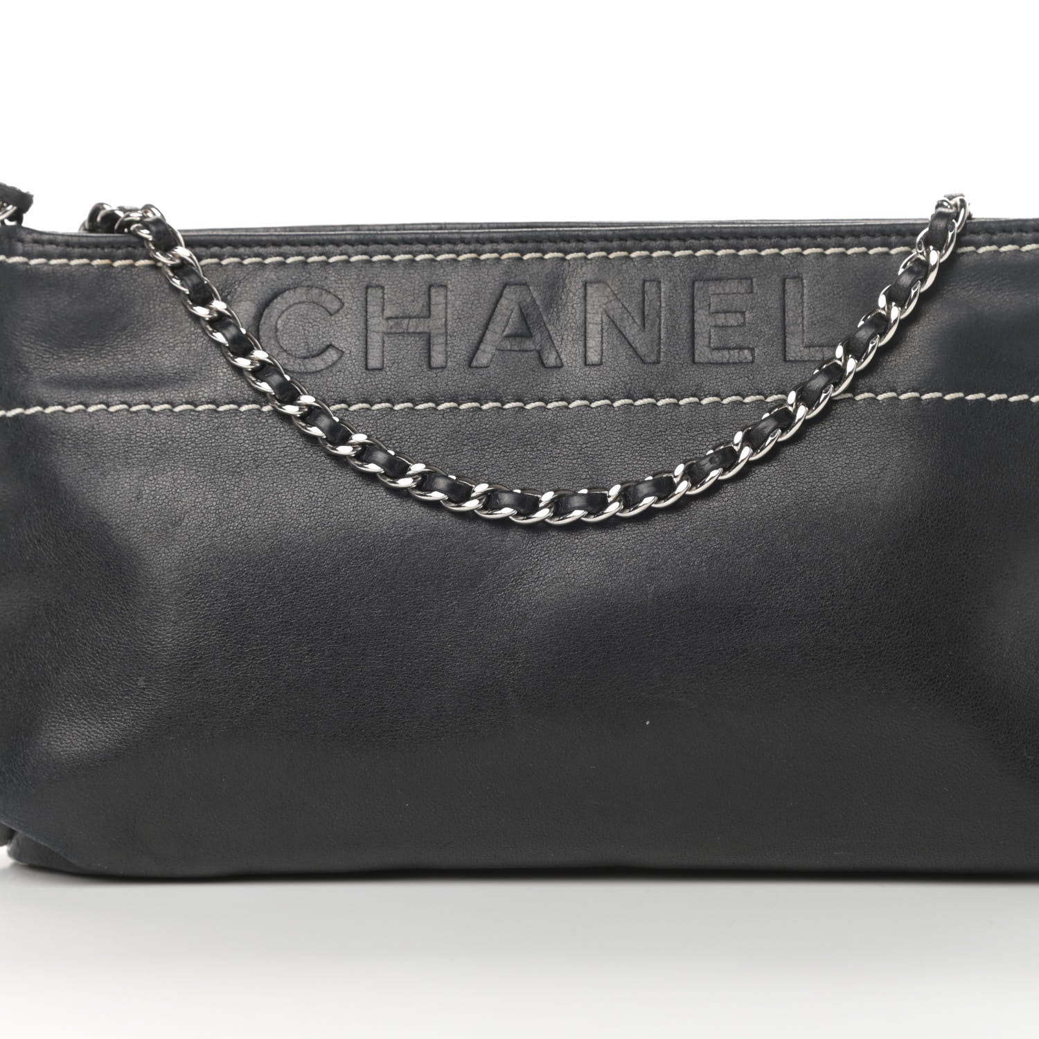 Chanel Lambskin Lax Pochette Black 7 of 11