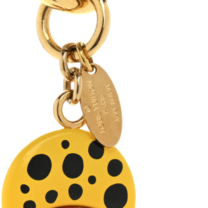 Louis Vuitton LV X YK Resin Wood Infinity Dots Vivienne Bag Charm Yellow 3 of 5