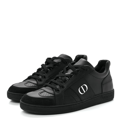 Christian Dior Calfskin Suede Logo Sneakers 35.5 Black 3 of 9