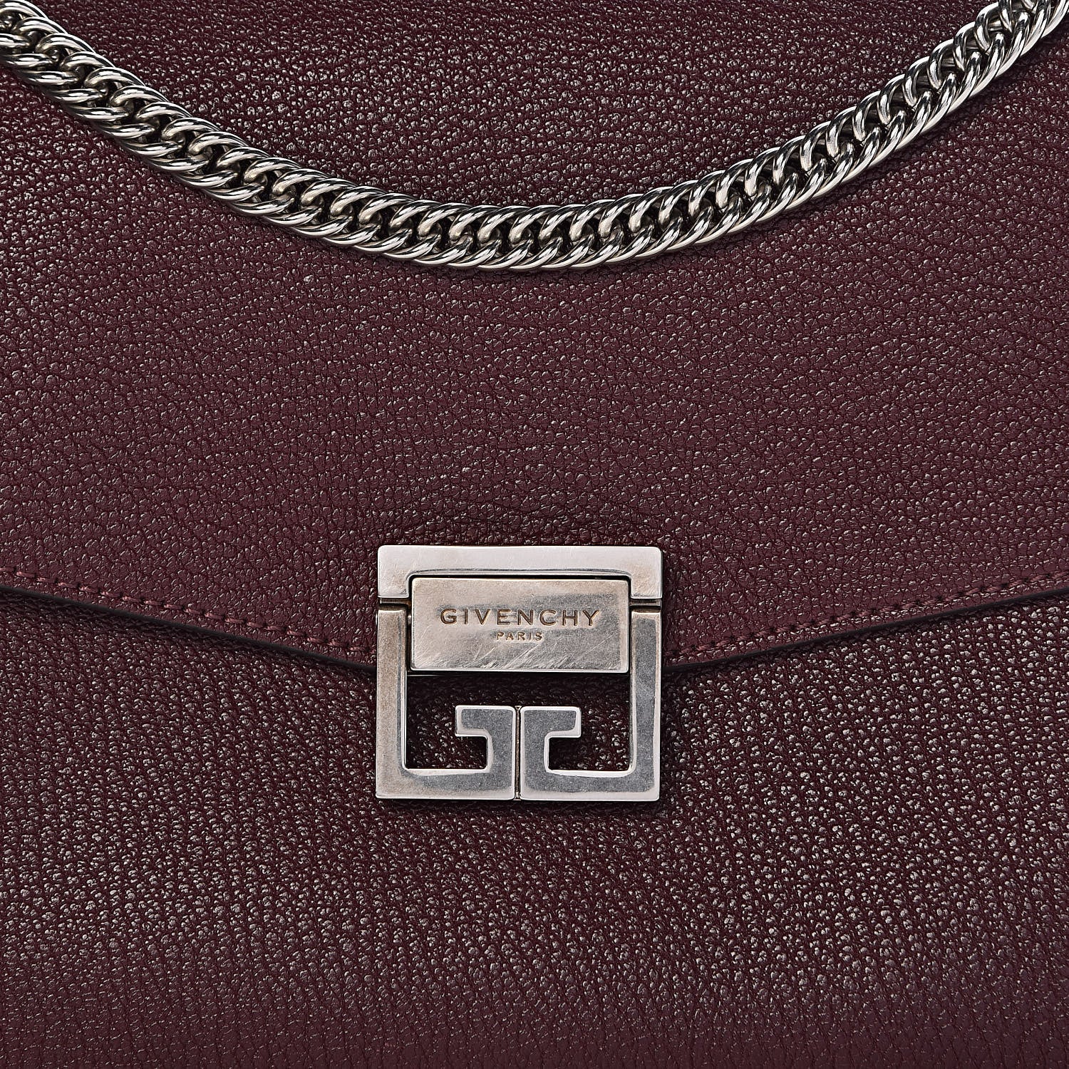 Givenchy Goatskin Medium GV3 Shoulder Bag Aubergine 9 of 9