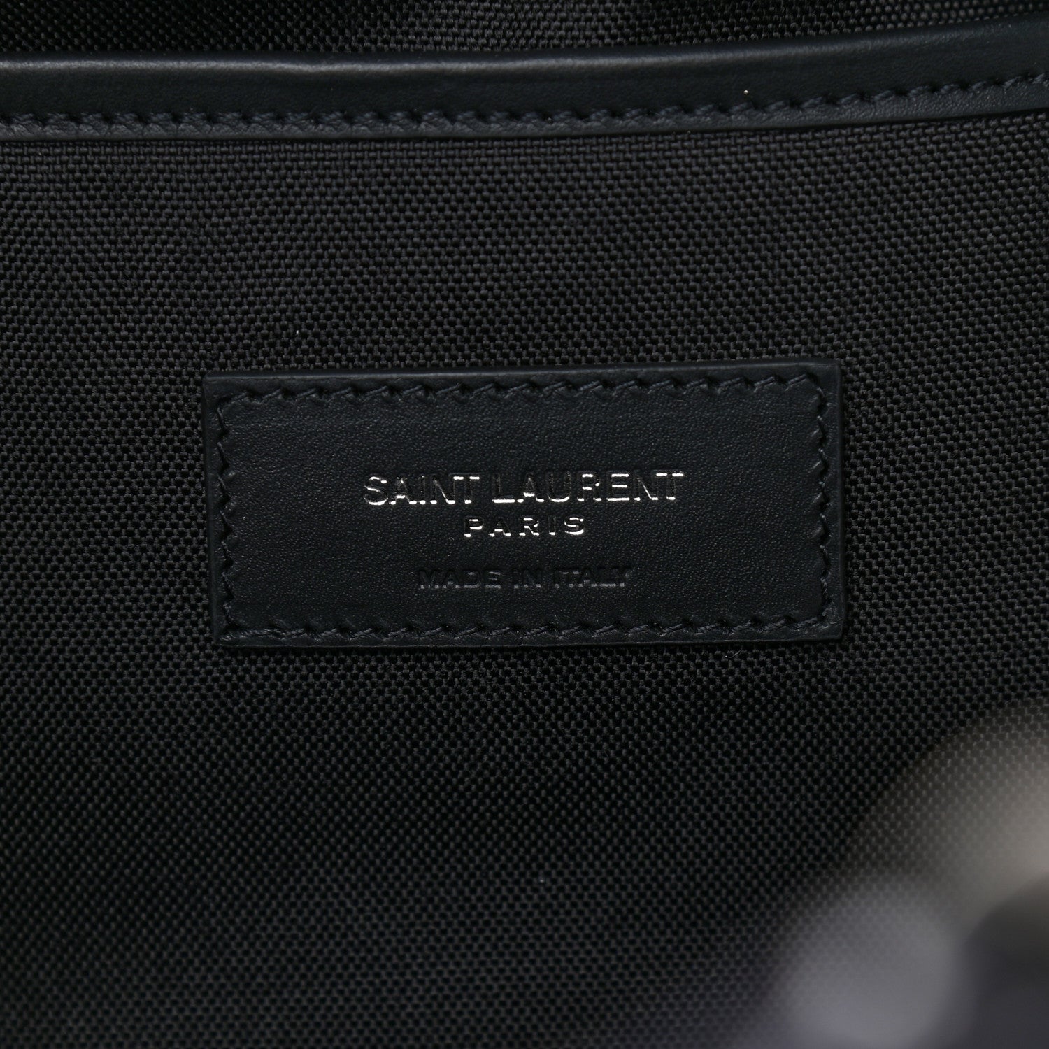 Saint Laurent Canvas Palm Tree Print City Backpack Black White 6 of 9