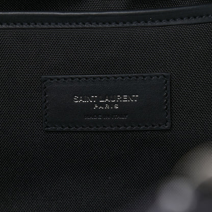 Saint Laurent Canvas Palm Tree Print City Backpack Black White 6 of 9