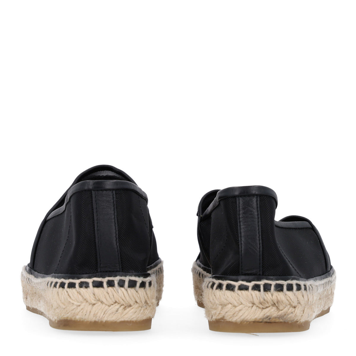 Mesh Grosgrain CC Espadrilles 40 Black