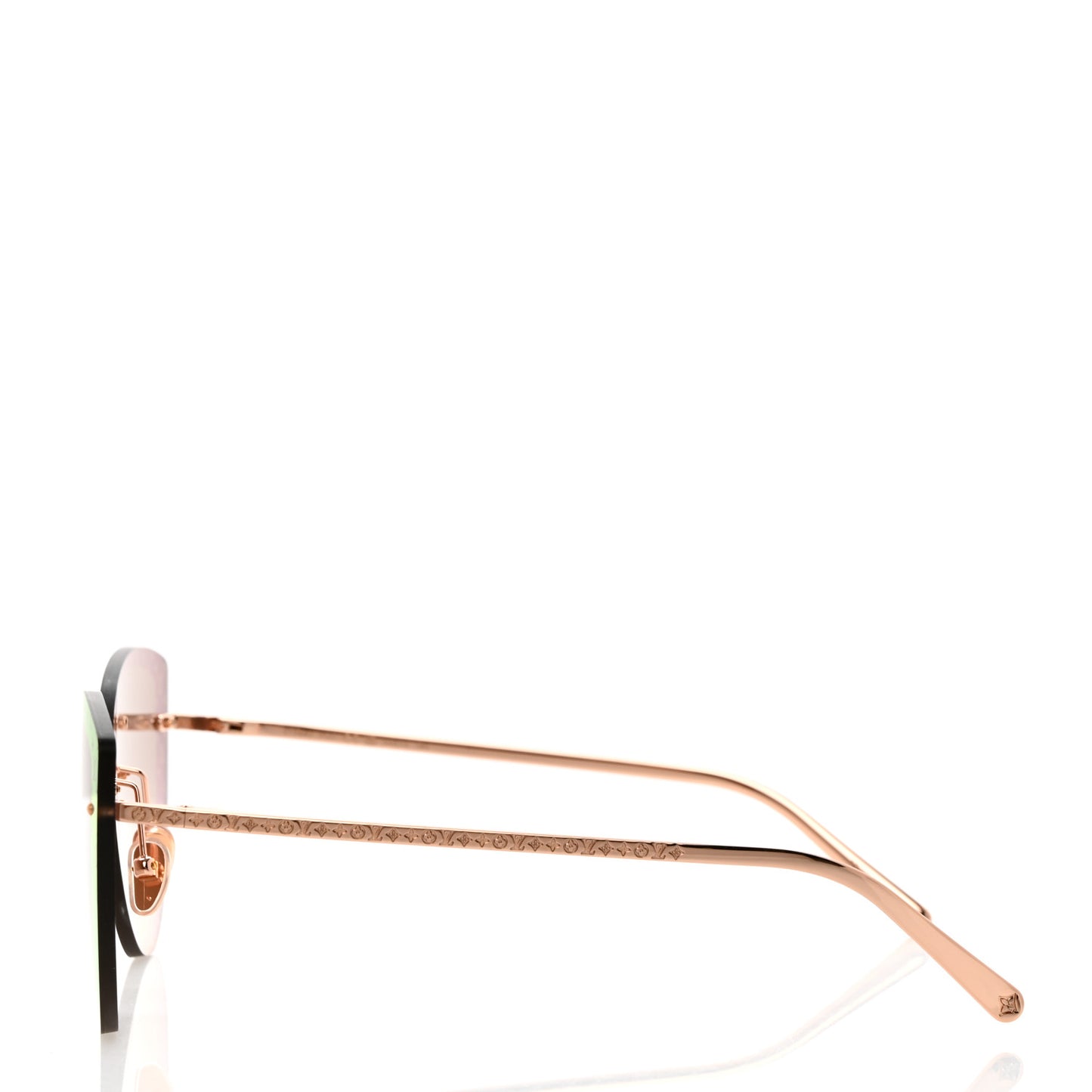Metal LV Halo Cat Eye Sunglasses Z1944U Pink Gold