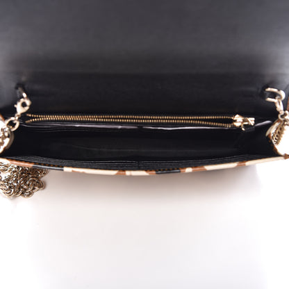 Gucci Patent Leopard Print Betty Chain Wallet Tobacco Black 5 of 10