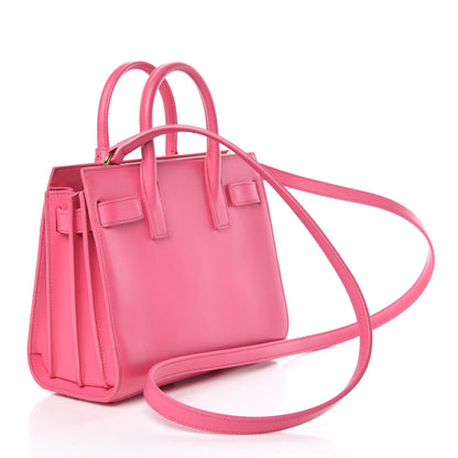 Saint Laurent Calfskin Nano Sac De Jour Lipstick Fuchsia 3 of 11