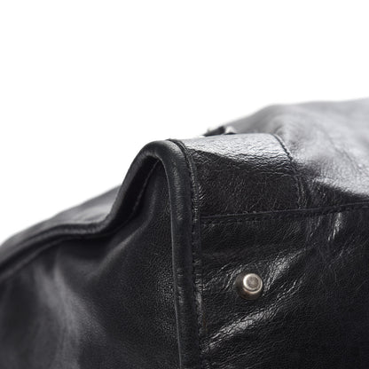 Balenciaga Agneau Classic Silver Hardware Weekender Black 9 of 13